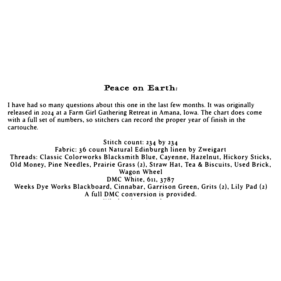 Shakespeare's Peddler  | Peace on Earth MARKET 2026