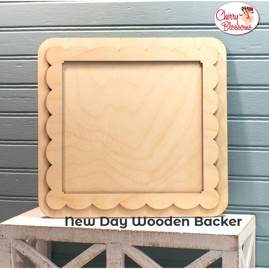 Cherry Blossoms | New Day Wooden Backer MARKET 2026