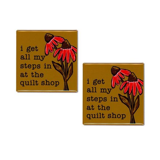 Katie Cupcake ~ Quilt Shop Steps Magnet 2ct