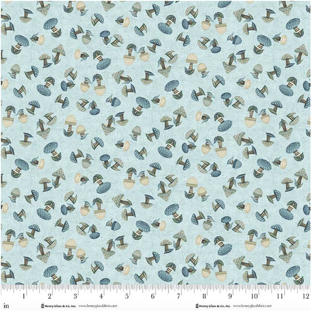 Norwegian Forest ~ Mushrooms ~ 3552-17 Pale Blue