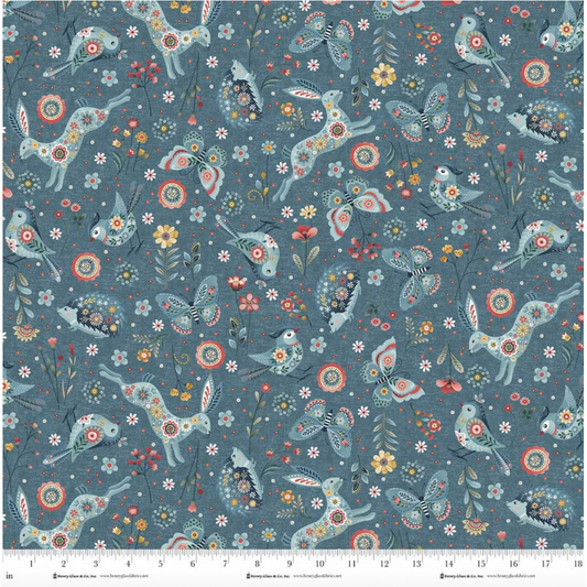 Norwegian Forest ~ Woodland Character Toss ~ 3548-77 Medium Blue