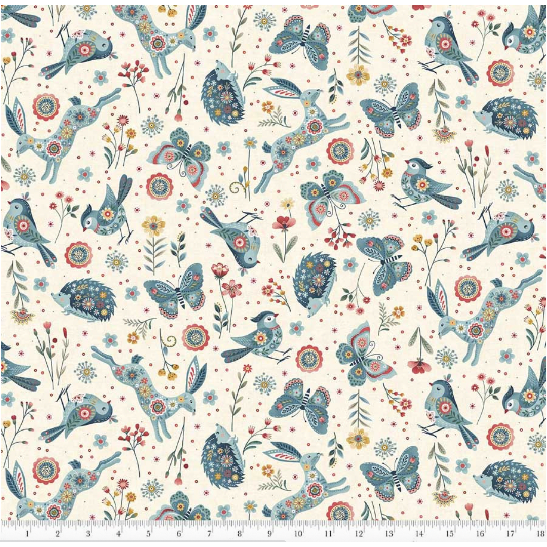 Norwegian Forest ~ Woodland Character Toss ~ 3548-44 Cream