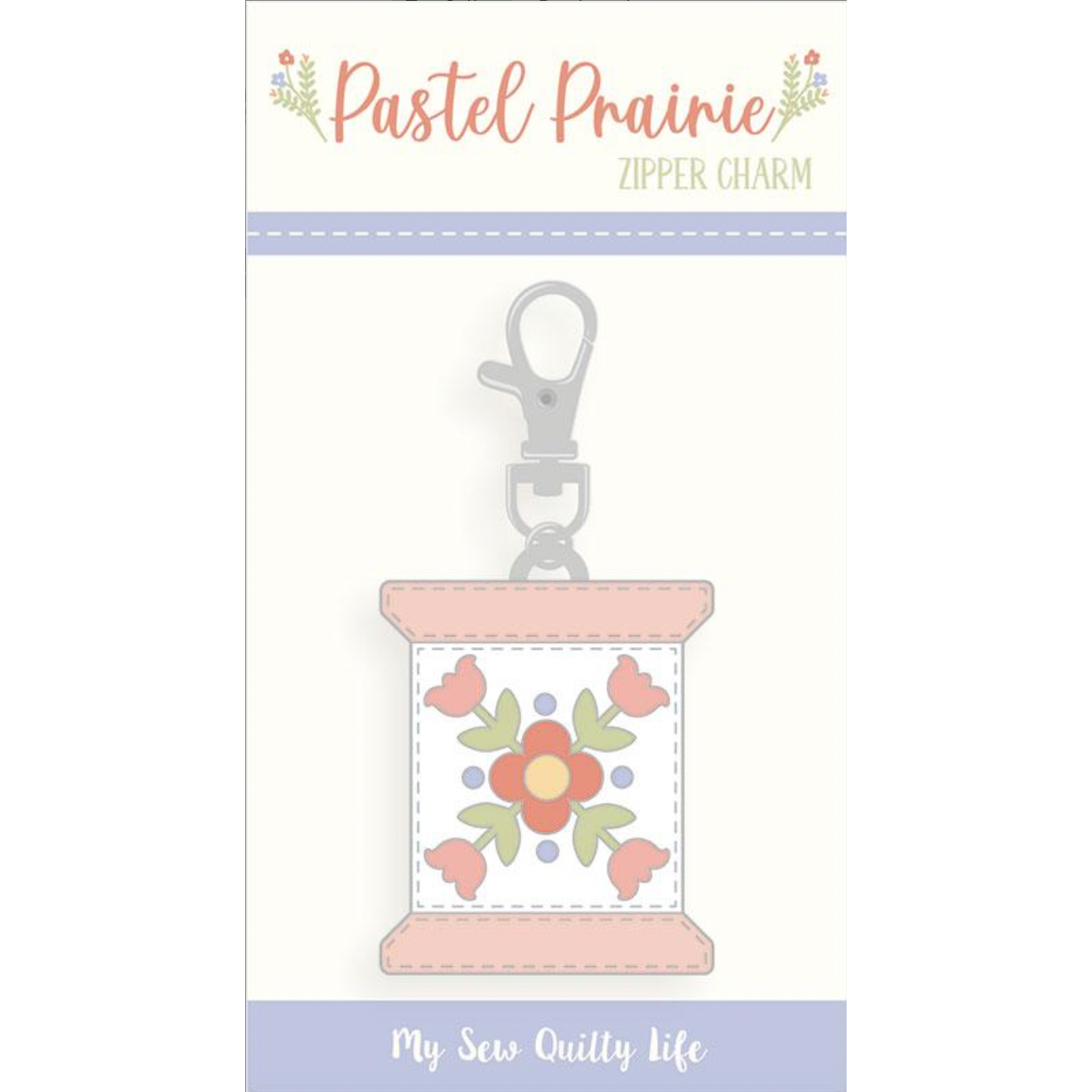 My Sew Quilty Life ~ Pastel Prairie Spool Zipper Pull