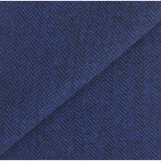 Dorr Mill ~ #10924 - Cobalt Blue & Black Herringbone