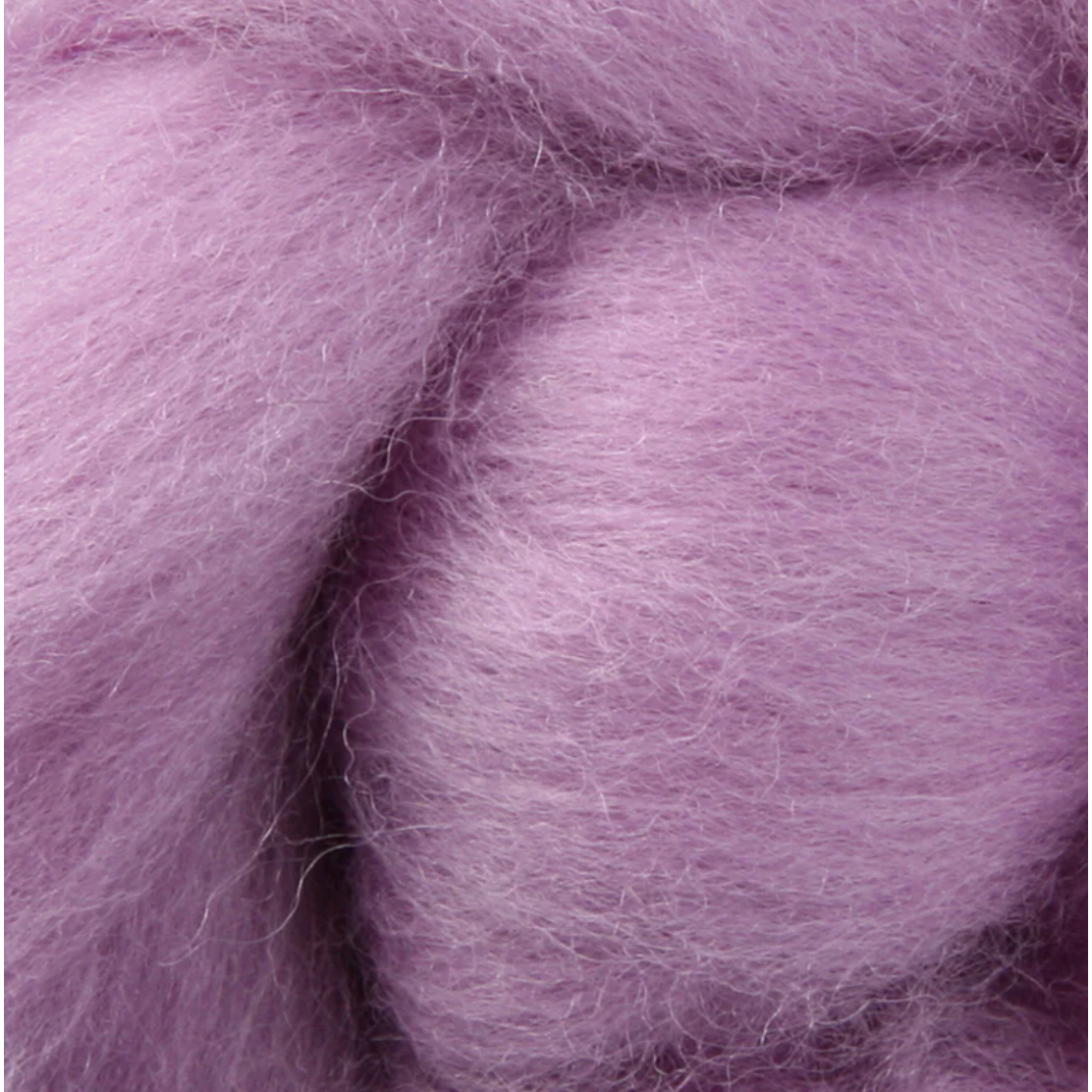 Wistyria Editions ~ Light Lilac Wool Roving 14"