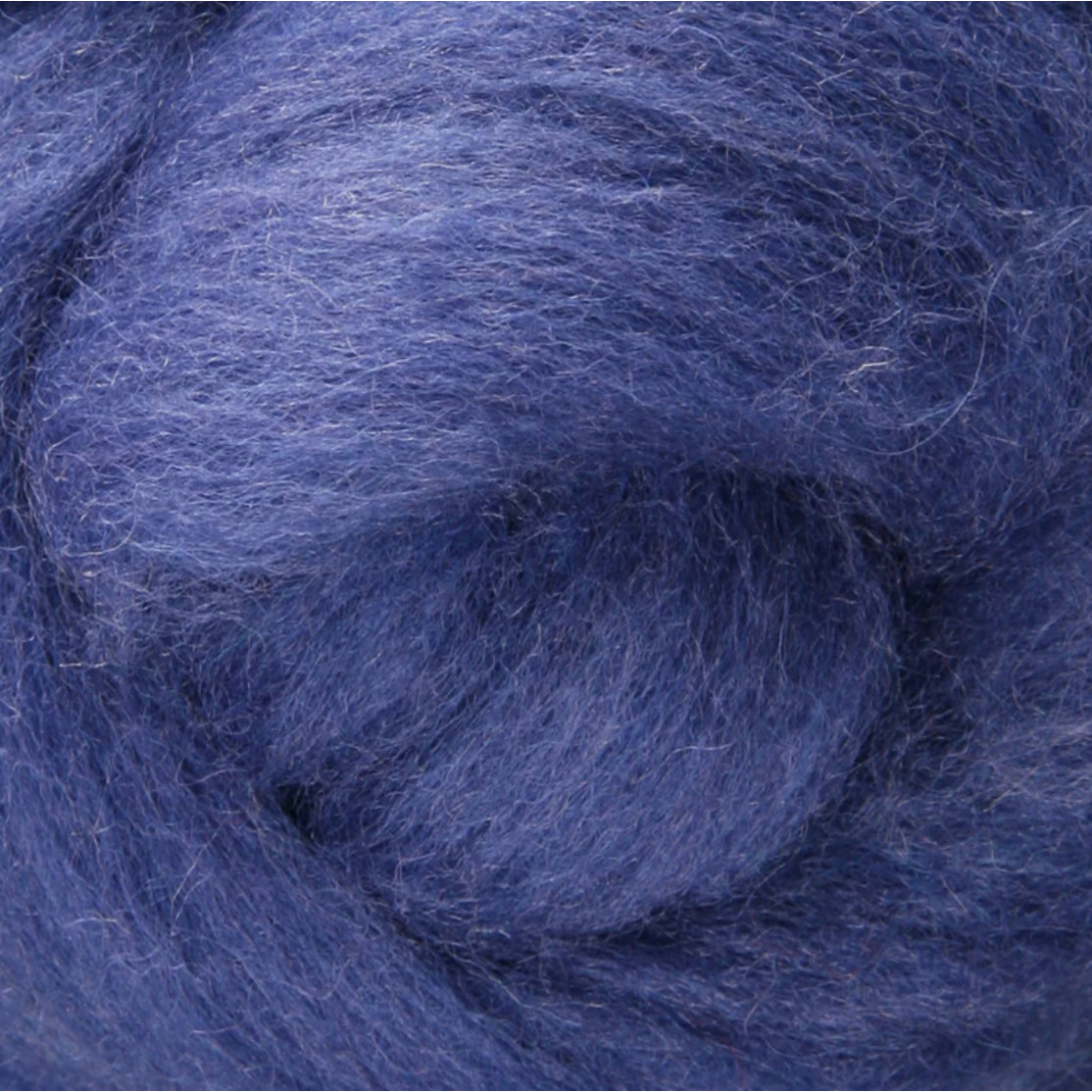 Wistyria Editions ~ Periwinkle Wool Roving 14"