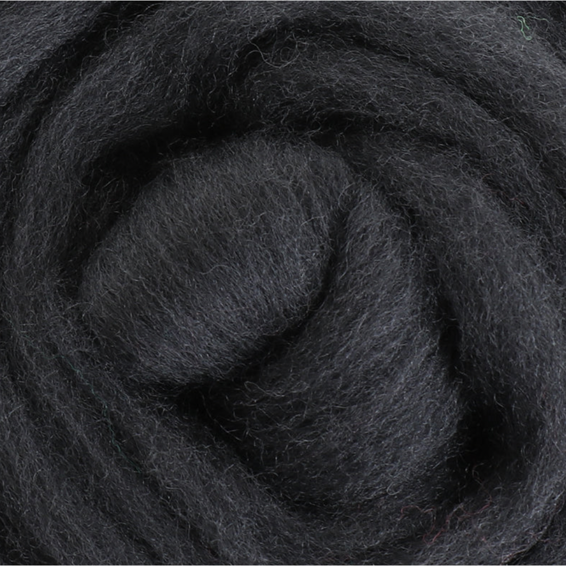 Wistyria Editions ~ Slate Wool Roving 14"