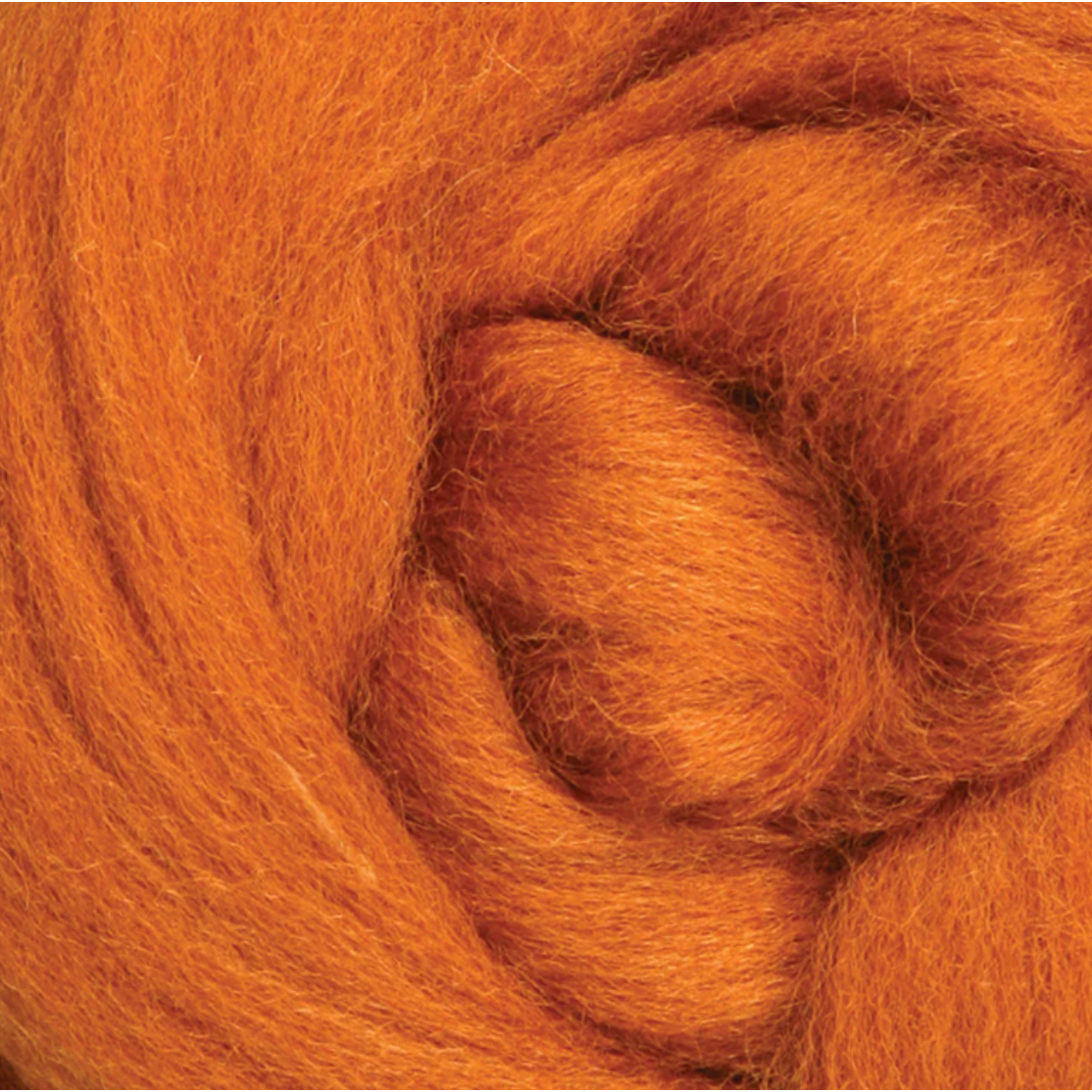 Wistyria Editions ~ Toffee Wool Roving 14"
