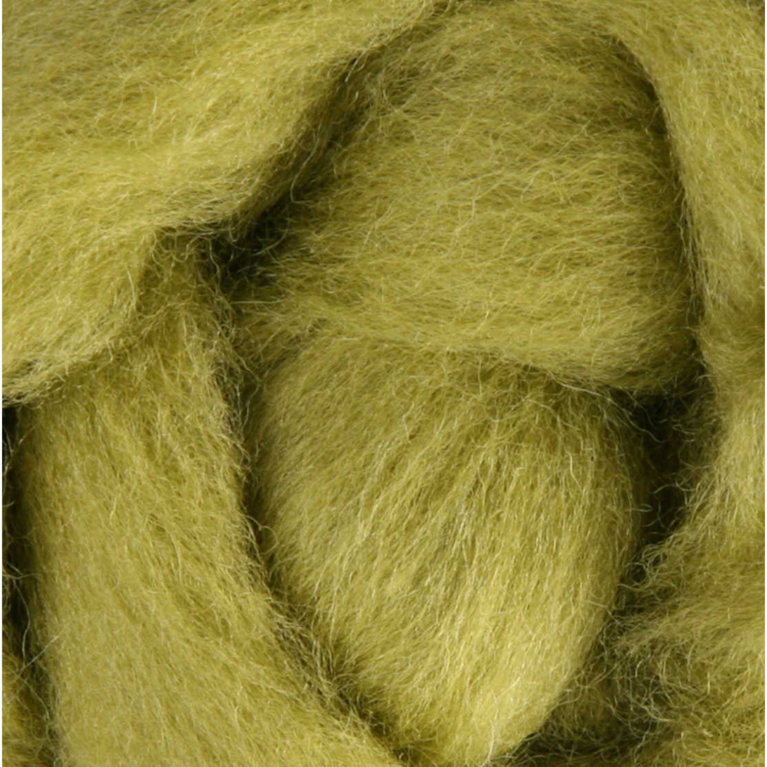 Wistyria Editions ~ Lima Bean Wool Roving 14"