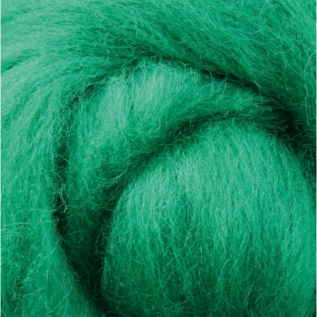 Wistyria Editions ~ Green Wool Roving 14"