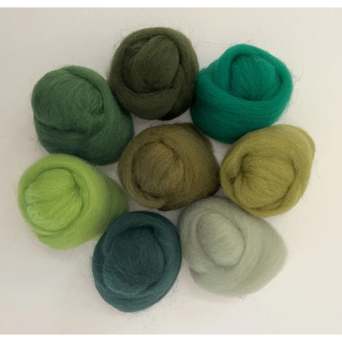 Wool Roving ~ Assortment Jungle
