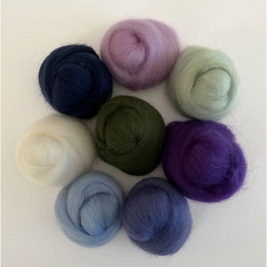 Wool Roving ~ Assortment Hydrangeas
