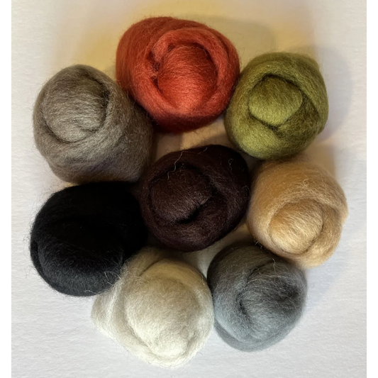 Wool Roving ~ Assortment Rustic