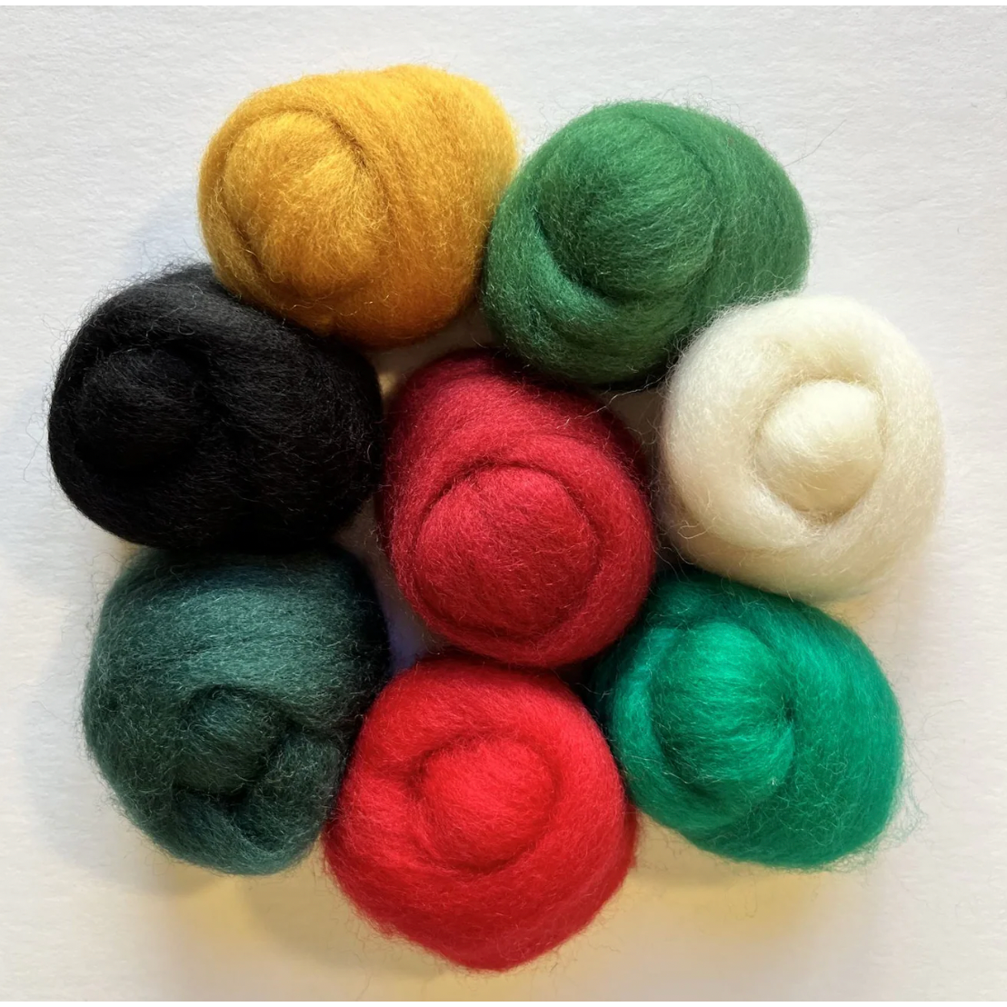 Wool Roving ~ Assortment Noel