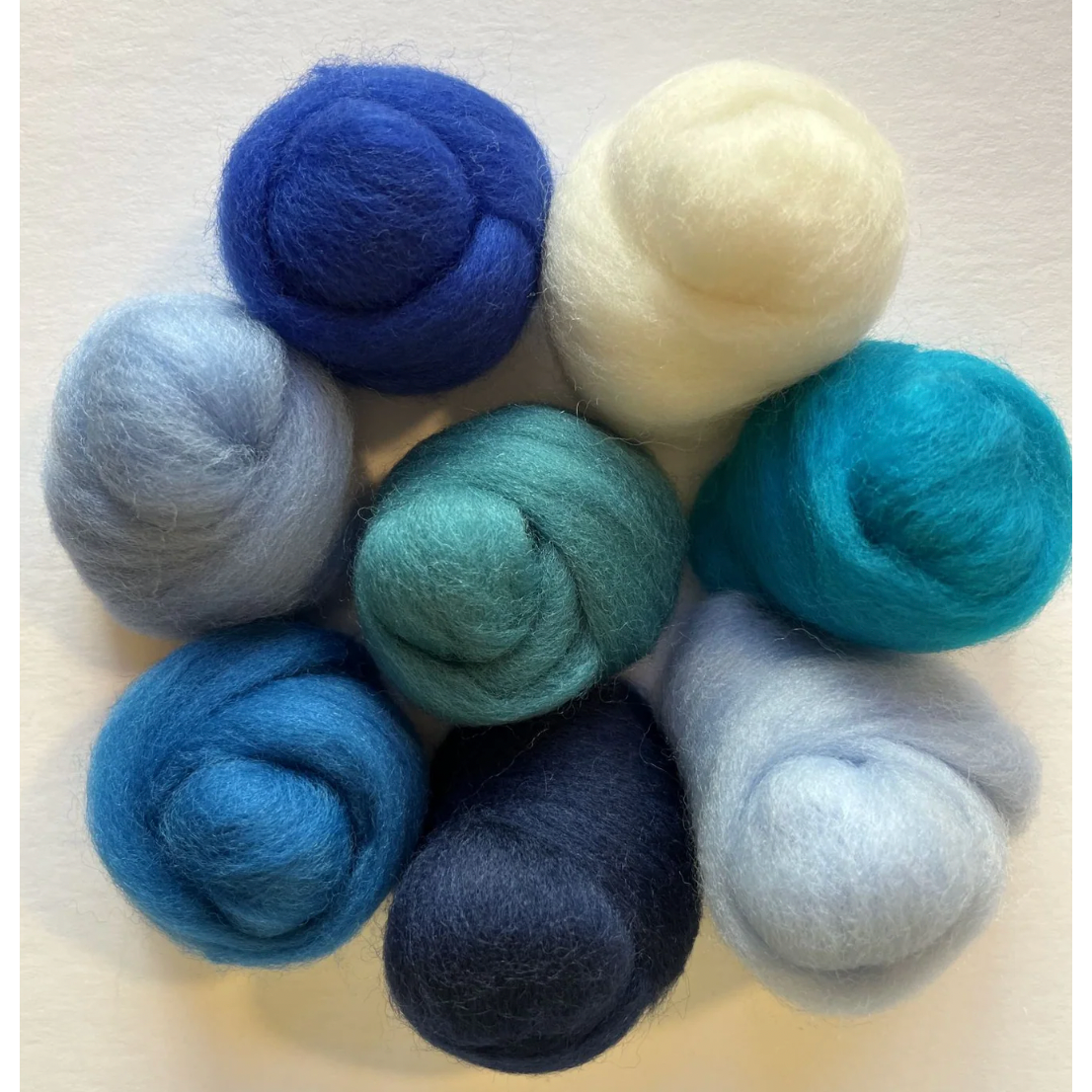 Wool Roving ~ Assortment The Sea