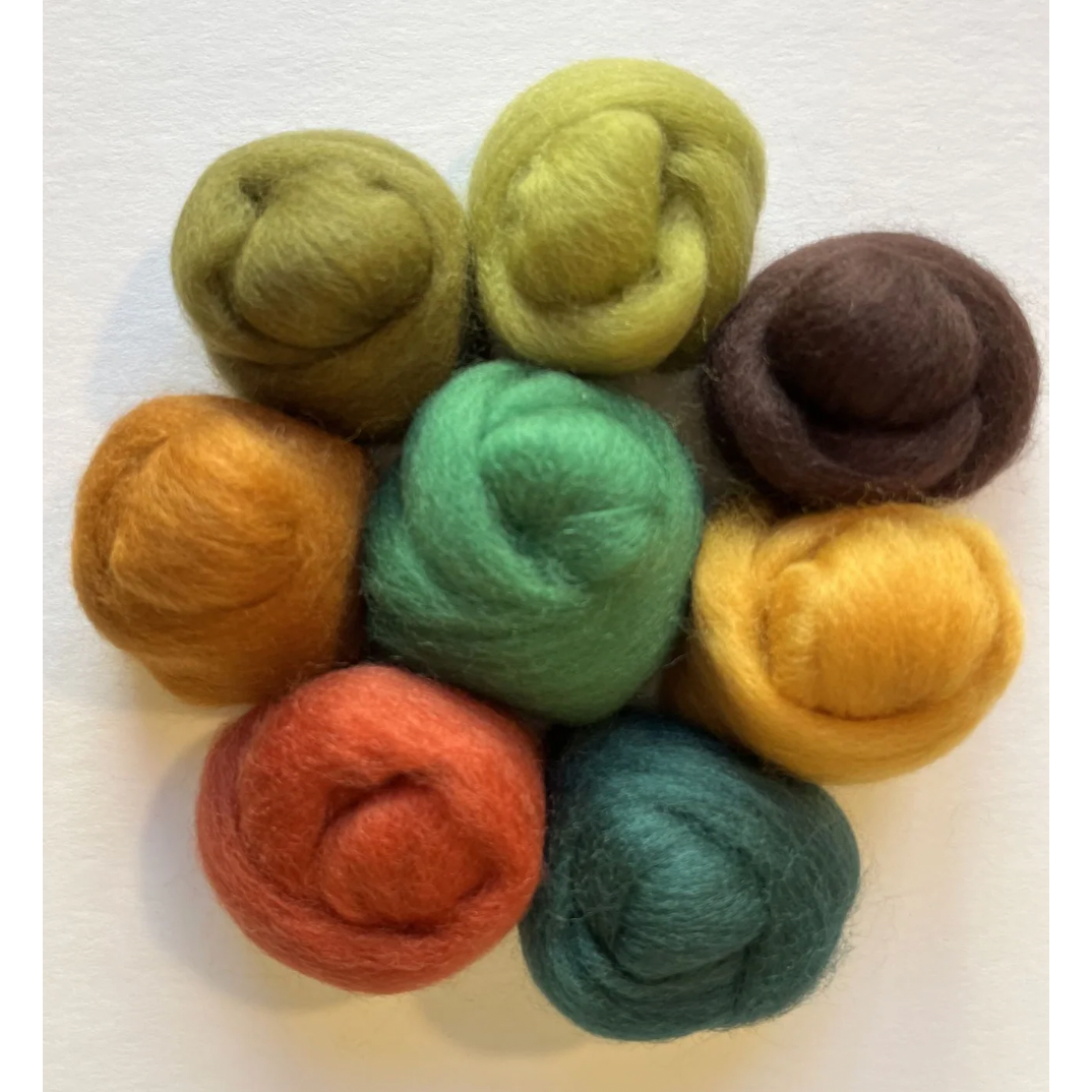 Wool Roving ~ Assortment Woodsy