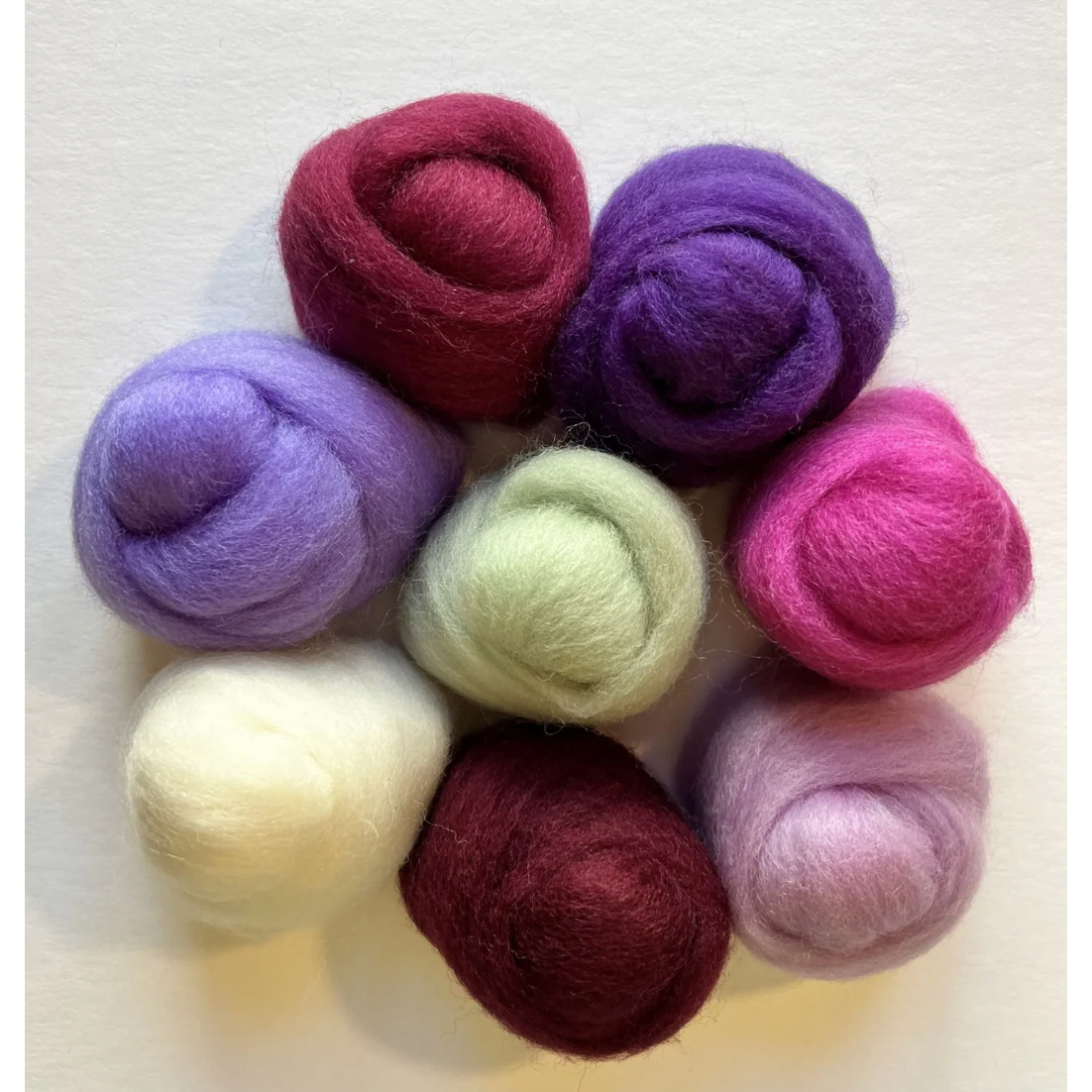 Wistyria Editions Wool Roving ~ Assortment Lilacs