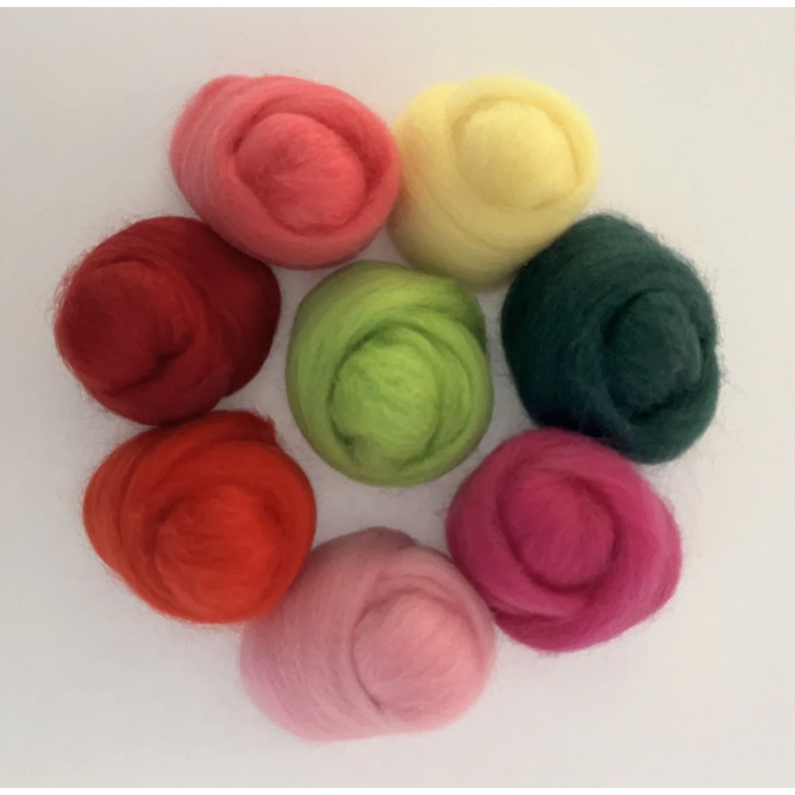 Wistyria Editions Wool Roving ~ Assortment Zinnias