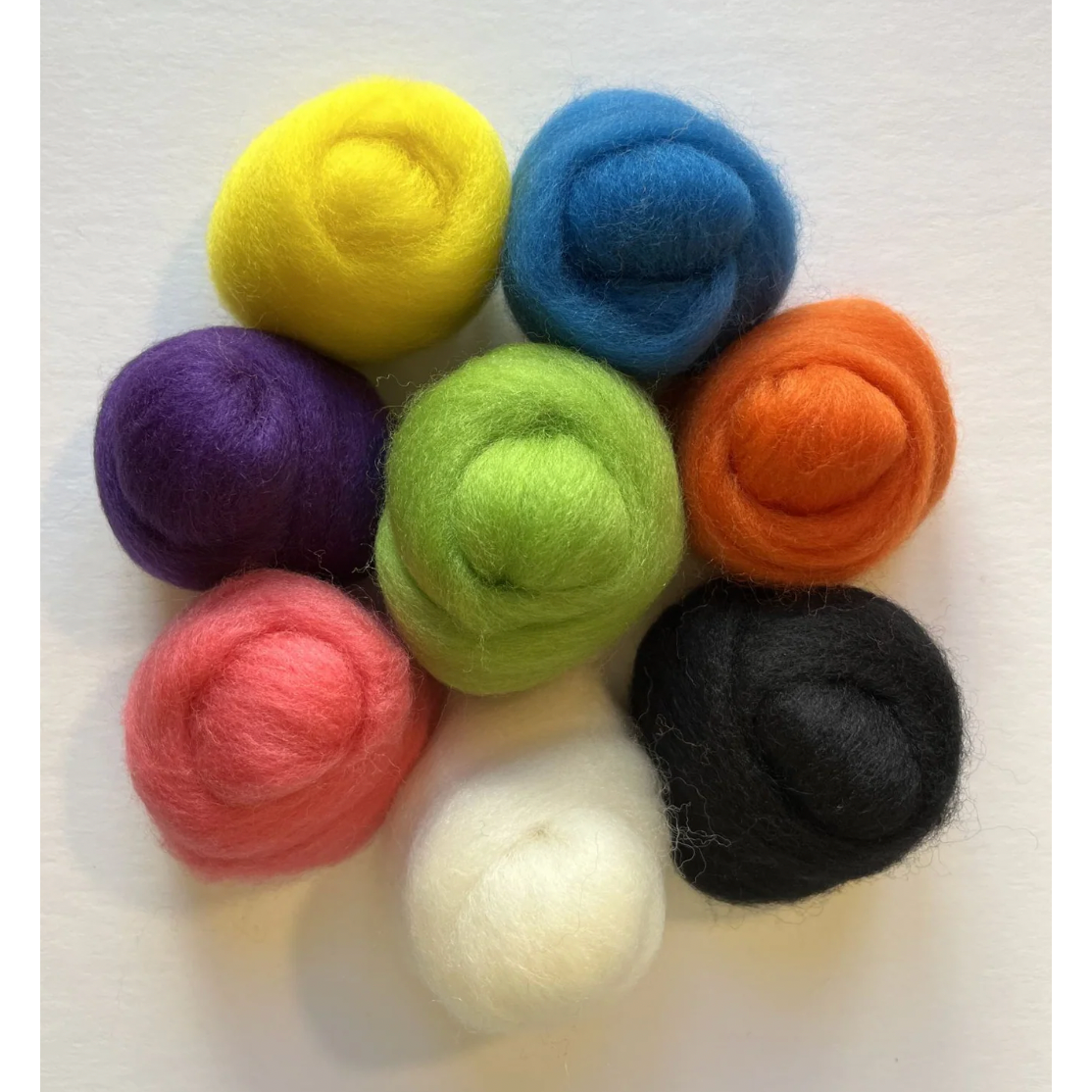 Wistyria Editions Wool Roving ~ Assortment Brights