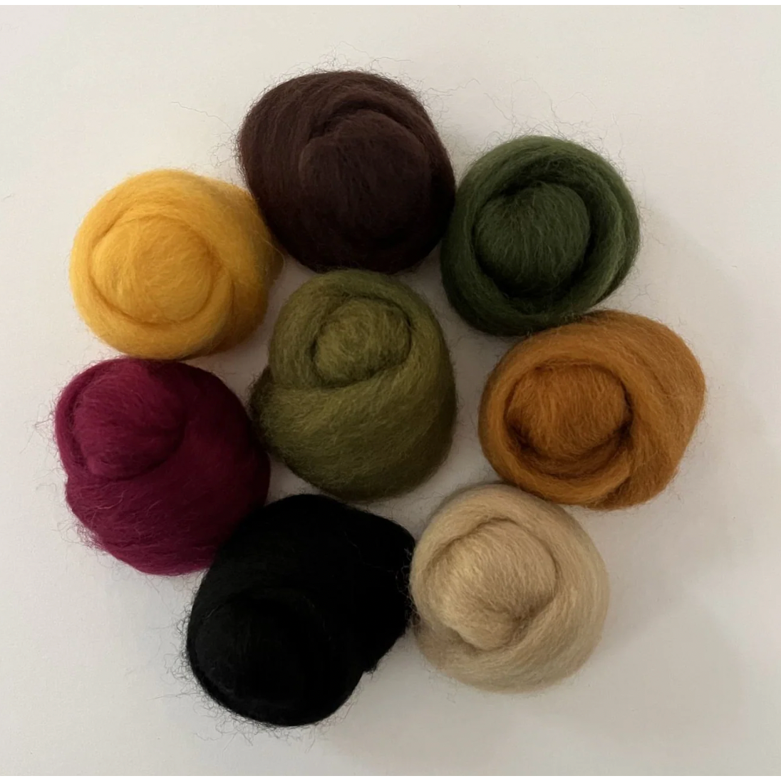 Wistyria Editions Wool Roving ~ Assortment Falling Leaves