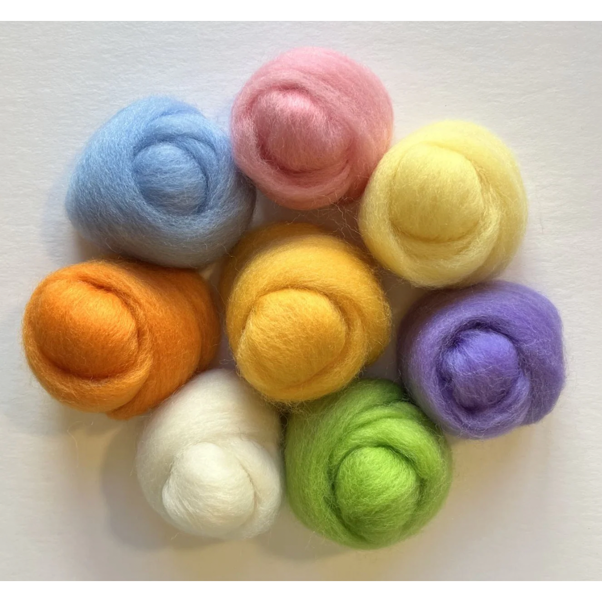 Wistyria Editions Wool Roving ~ Assortment Cotton Candy