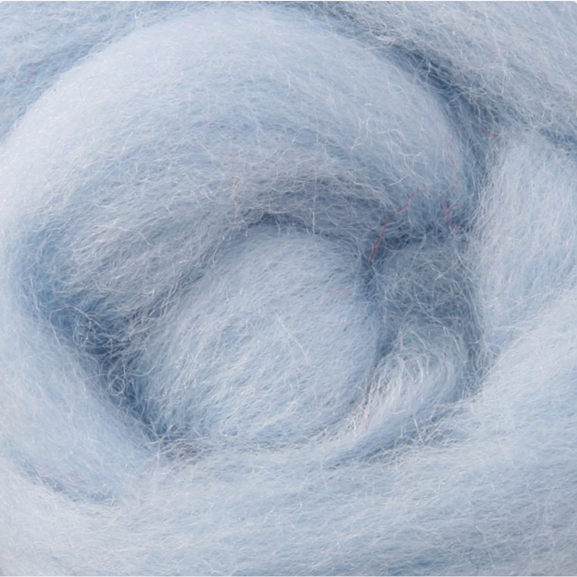 Wistyria Editions ~ Pale Blue Wool Roving 14"
