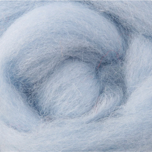 Wistyria Editions ~ Pale Blue Wool Roving 14"