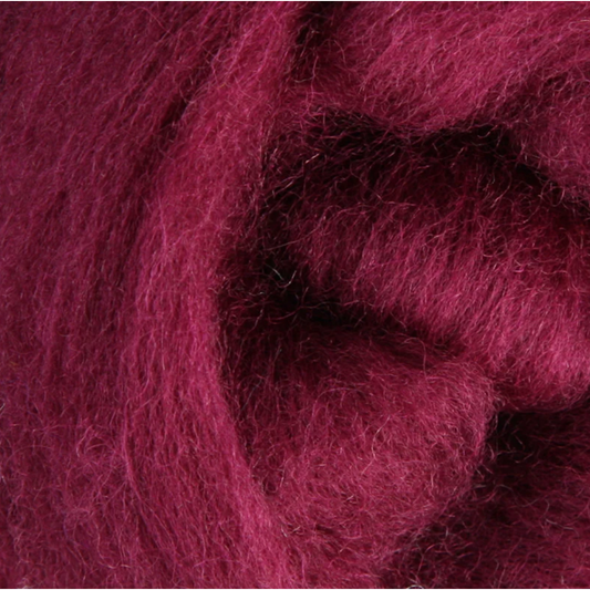 Wistyria Editions ~ Plum Wool Roving 14"