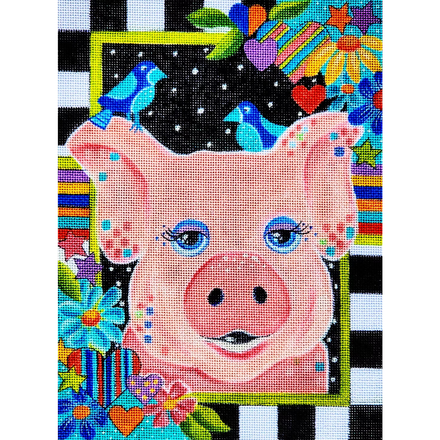 Love You More Needlepoint | Pig