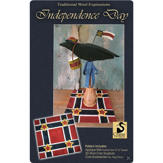 Crane Design ~ Independence Day Wool Applique Pattern