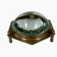 Antiqued Brass Hexagonal Dome Desk Magnifier