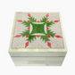 Feathered Star Quilt Printed Decorative Trinket Bone Box