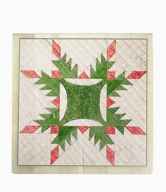 Feathered Star Quilt Printed Decorative Trinket Bone Box