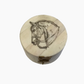 Horse Head Design Round ORT Bone Box, 2-1/4"