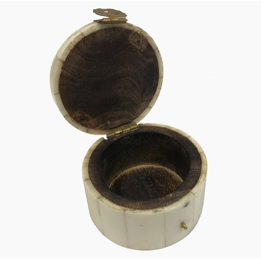 Horse Head Design Round ORT Bone Box, 2-1/4"