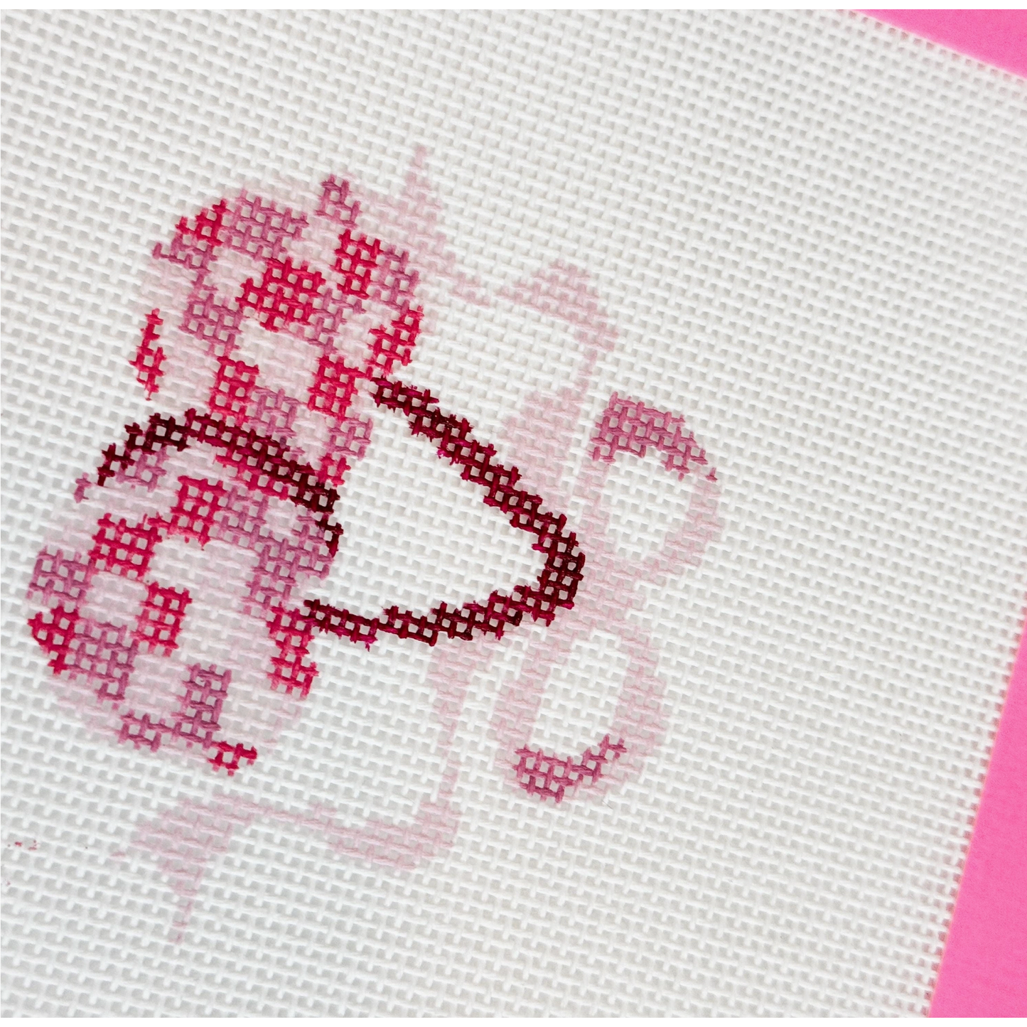 Cotswold Co Designs | Disco Cherries Coquette Needlepoint Canvas Hand Painted