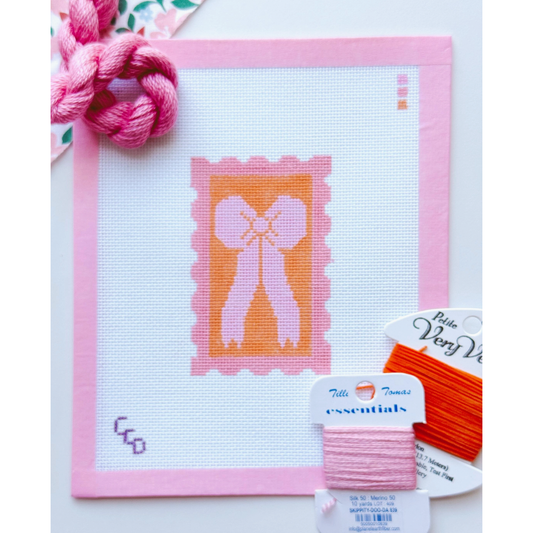 Cotswold Co Designs | Pink Bow Needlepoint Canvas