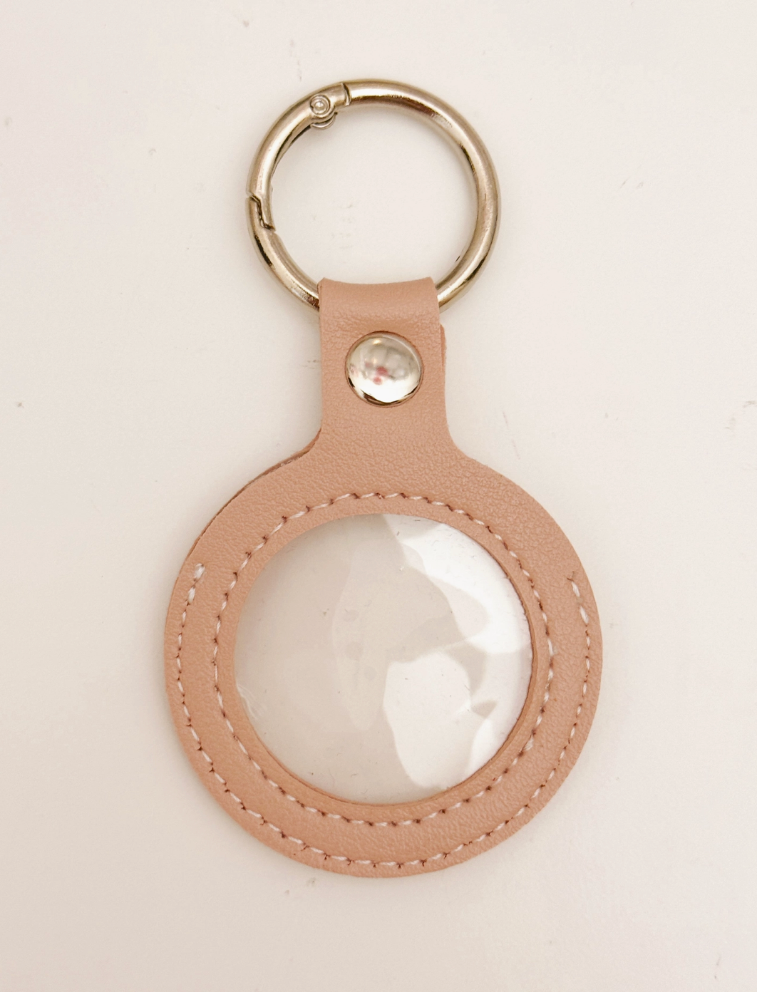 Cotswold Co Designs | Needlepoint Self Finishing Pu Leather Key Fob Bag Tag - Pink