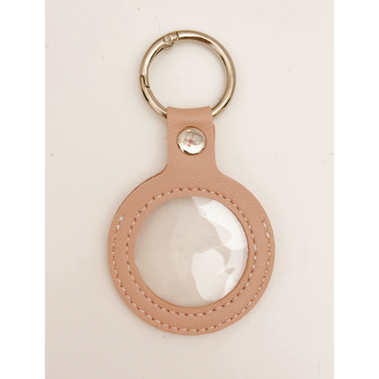 Cotswold Co Designs | Needlepoint Self Finishing Pu Leather Key Fob Bag Tag - Pink