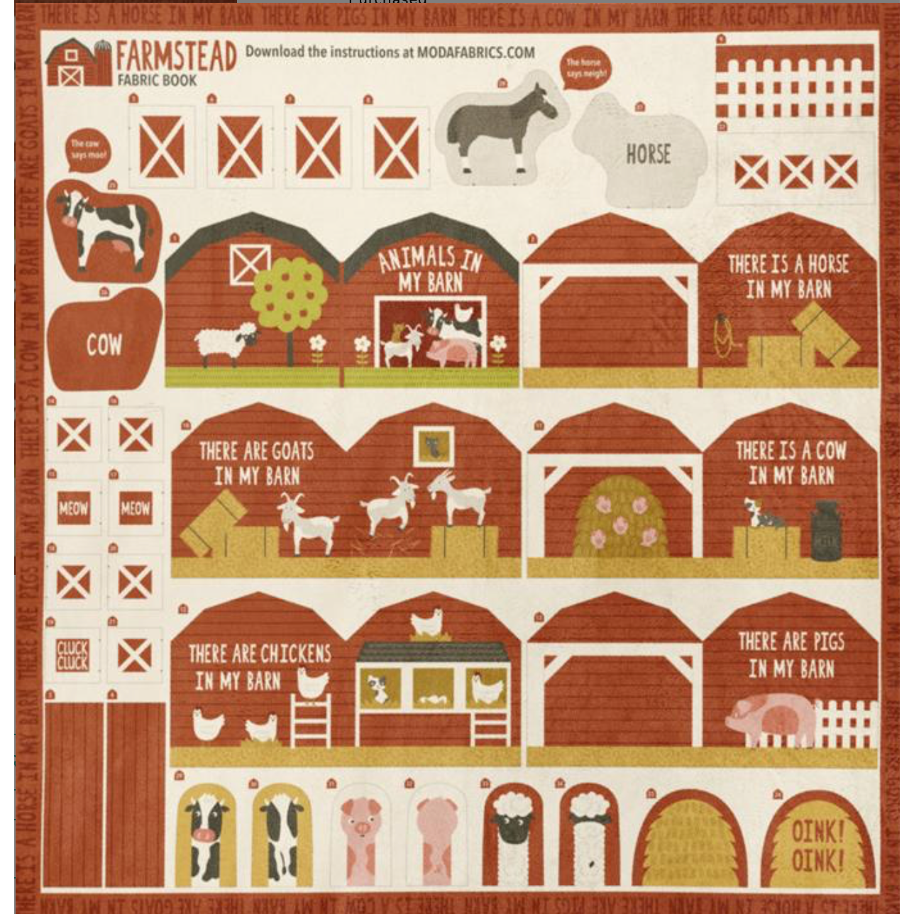 Farmstead Cut and Sew Book 36" x 44" Panel 20941 11QC