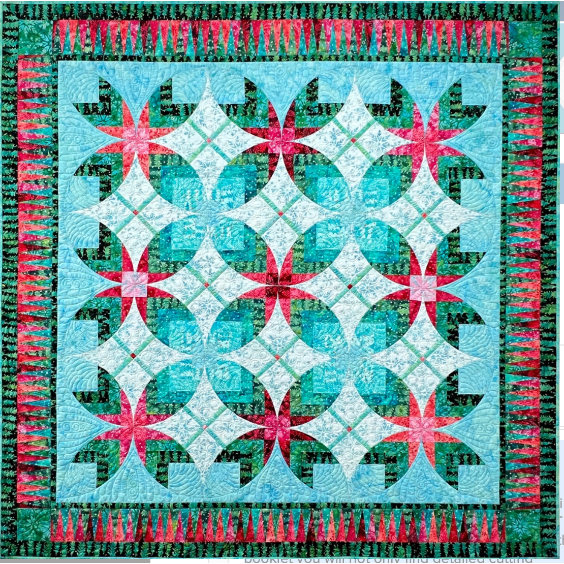 Jacqueline de Jonge ~ Christmas Rose Paper Piecing Quilt Pattern