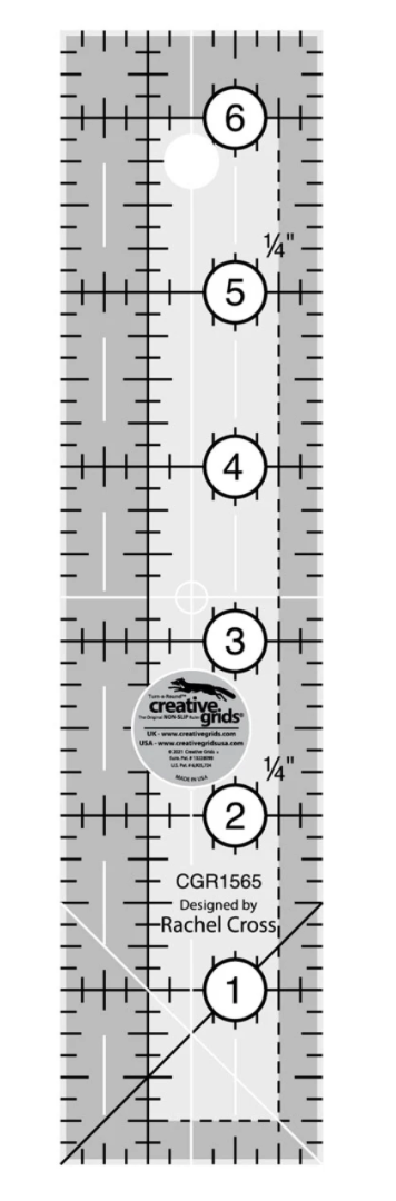 Creative Grids Quilt Ruler 1-1/2in x 6-1/2in Rectangle