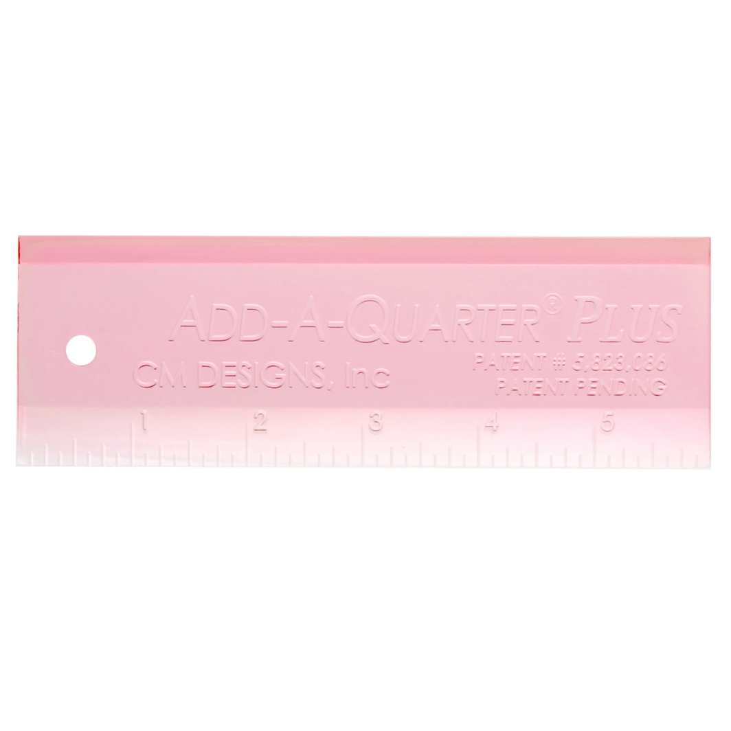 Add A-Quarter Ruler 6in Plus Pink