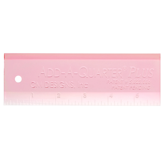 Add A-Quarter Ruler 6in Plus Pink
