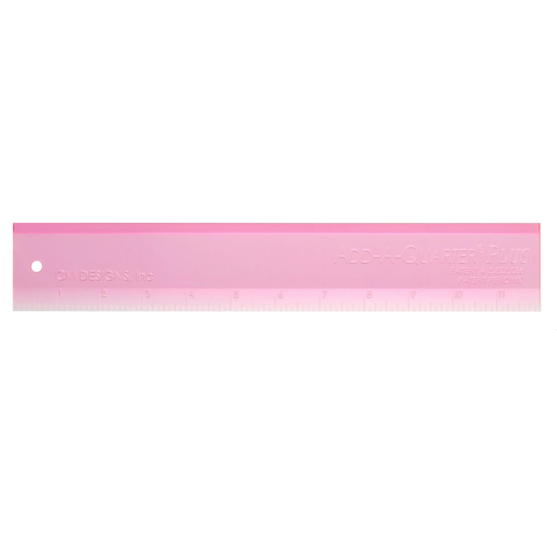 Add A-Quarter Ruler 12in Plus Pink