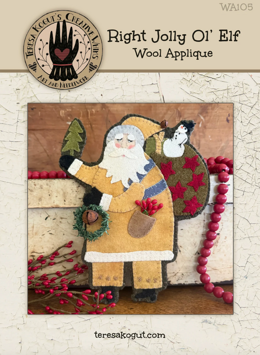 Teresa Kogut  | Right Jolly Ol' Elf Wool Appliqué Pattern