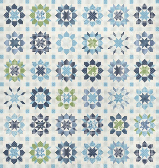 Nantucket Summer Quilt Cuddle ~ Swoon Cheater ~ 55268 11QC Multi