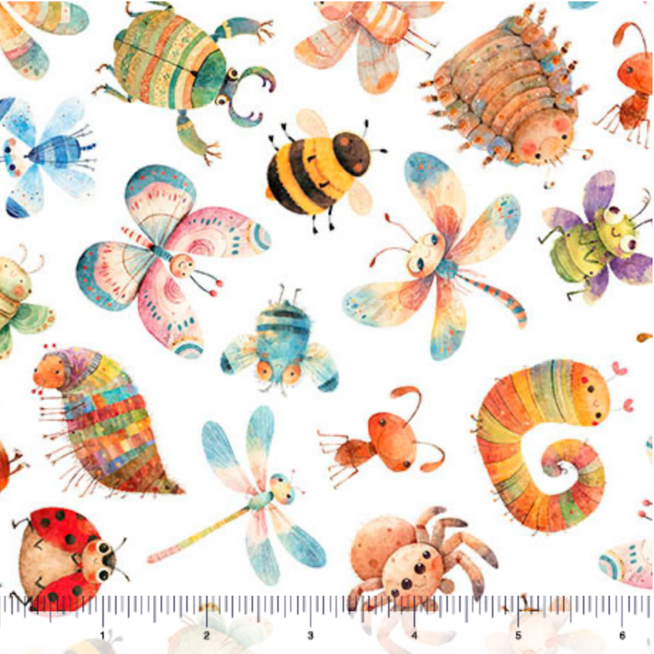 QT Cuties 3 ~ Bugs ~ 31862-Z White