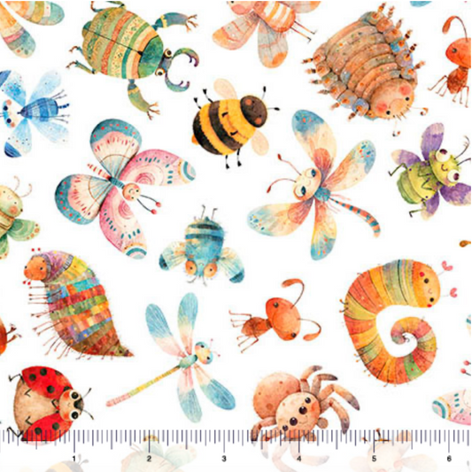QT Cuties 3 ~ Bugs ~ 31862-Z White