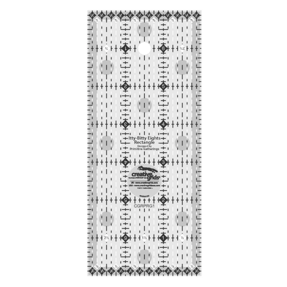 Creative Grids Quilt Ruler Itty-Bitty Eights 3in x 7in Rectangle